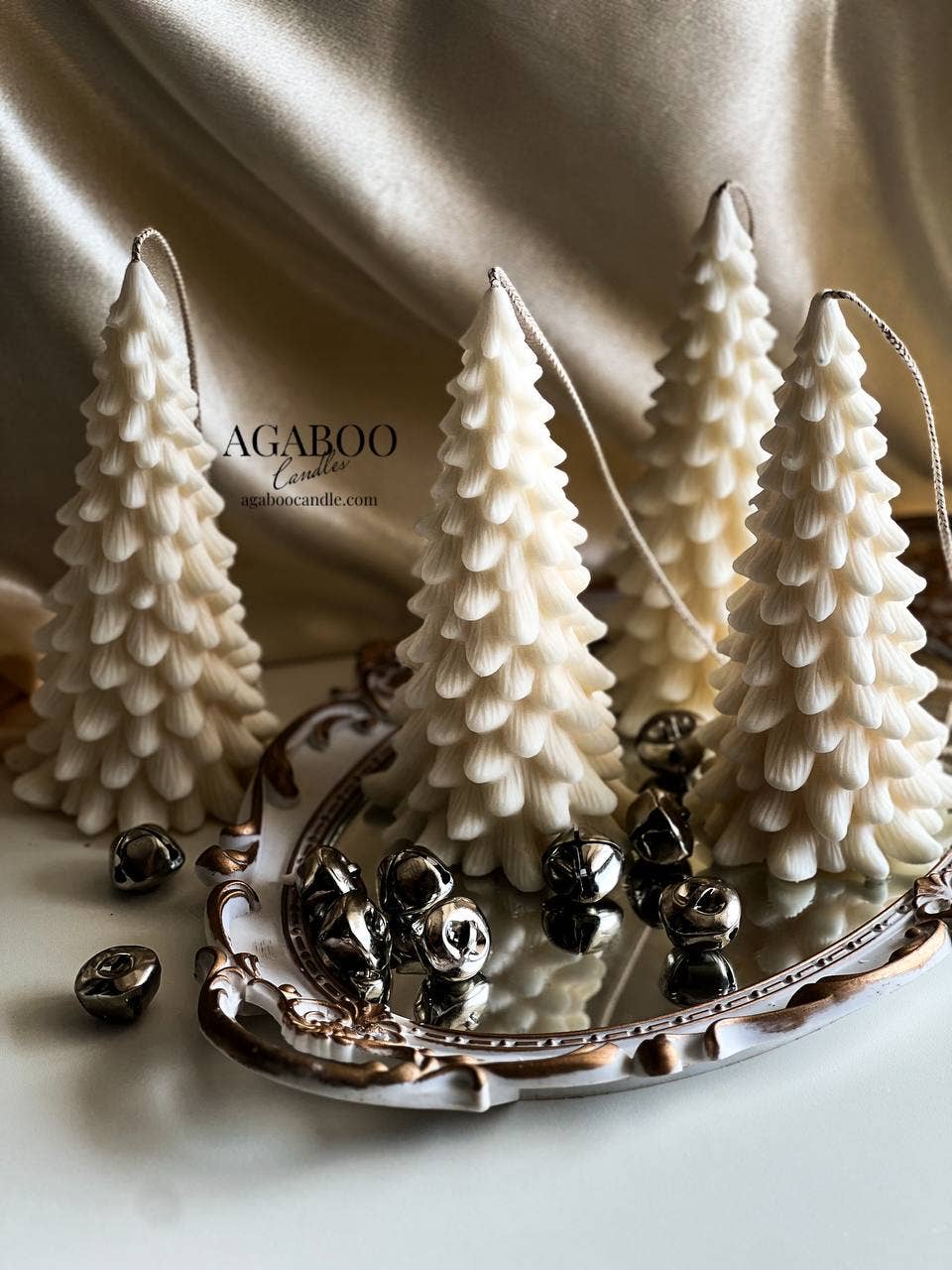 Elegant Large Christmas Tree Candle 7x3.5in