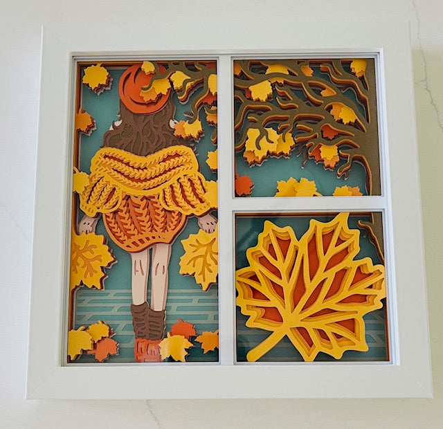Shadow Box Paper Art 8x8”