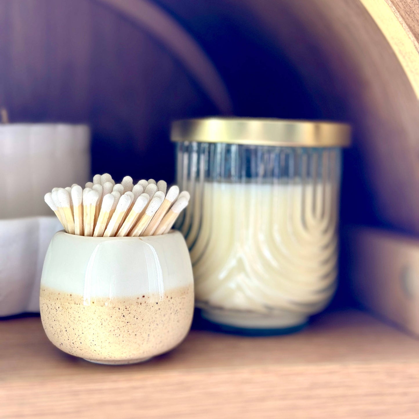 Ceramic Match Holders - With or Without Matches - 5 Colors