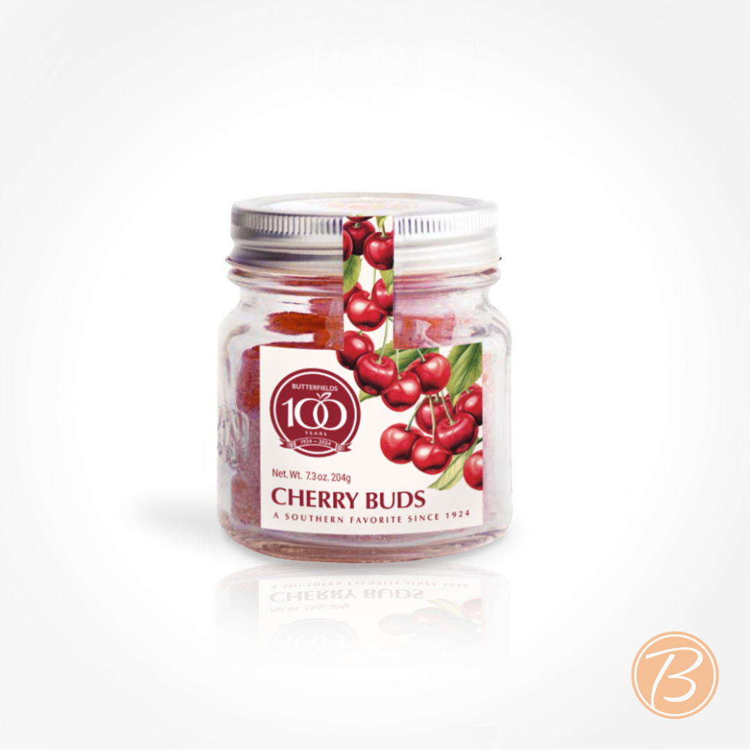CHERRY BUDS IN A VINTAGE MASON JAR 7.3 OZ
