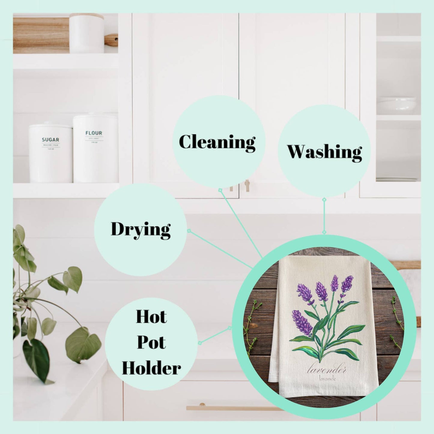 Most Wonderful Time - Watercolor Christmas Kitchen Towels