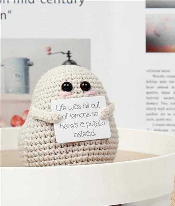 Handmade Crochet Positive Potato, Cute Amigurumi Potato