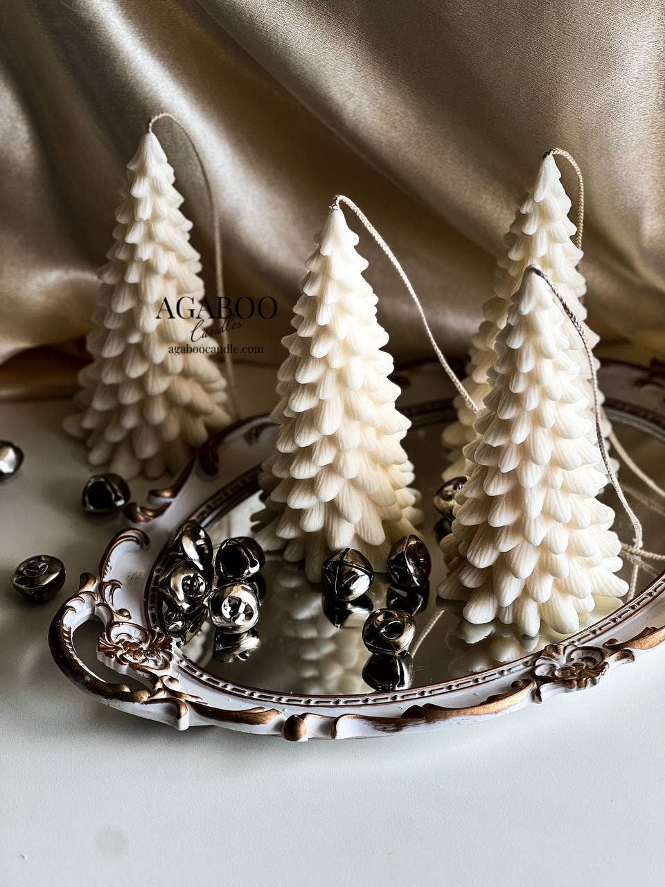 Elegant Large Christmas Tree Candle 7x3.5in
