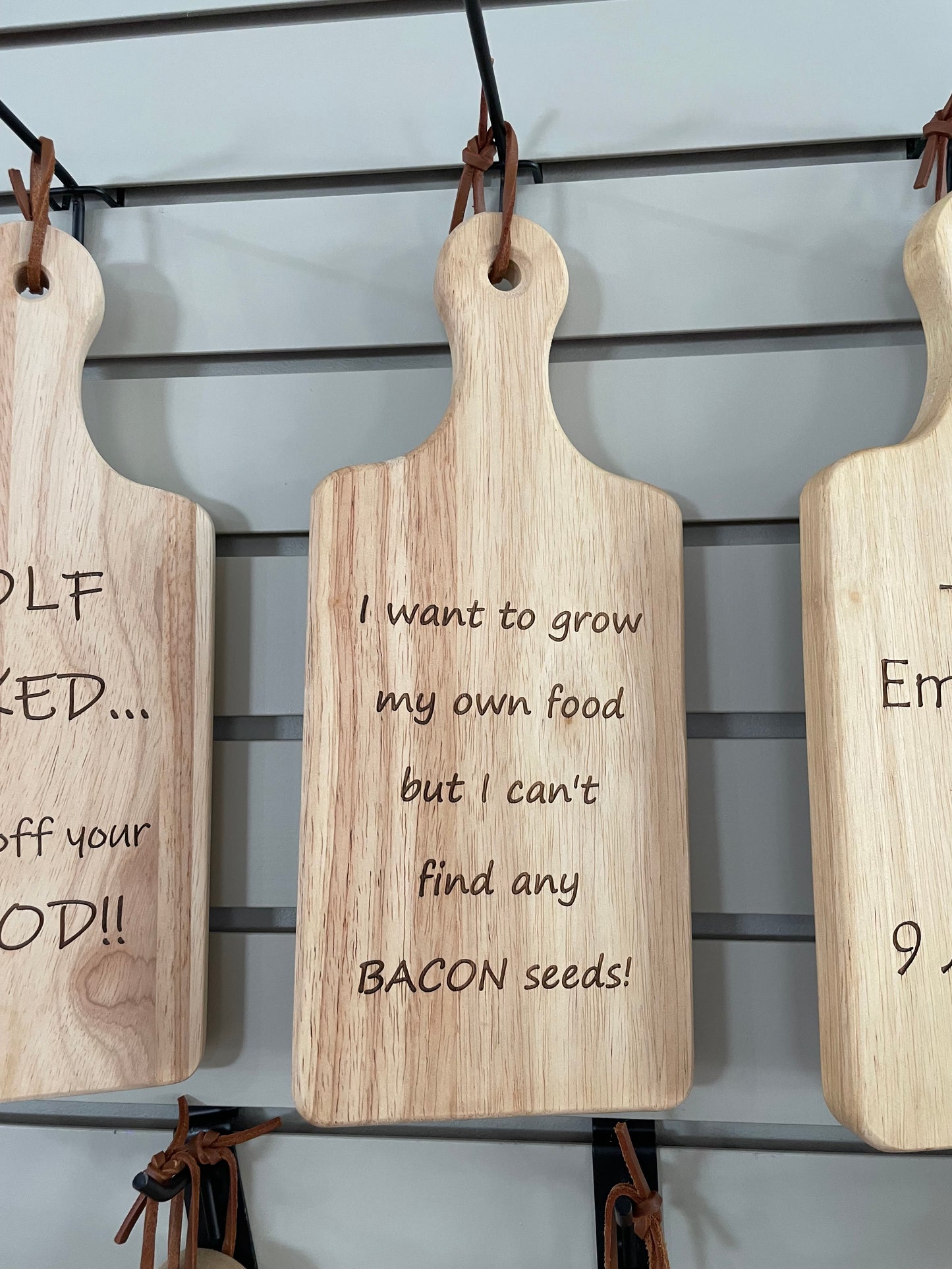 Rustic Wooden Cutting Board With Funny Engravings (Small)