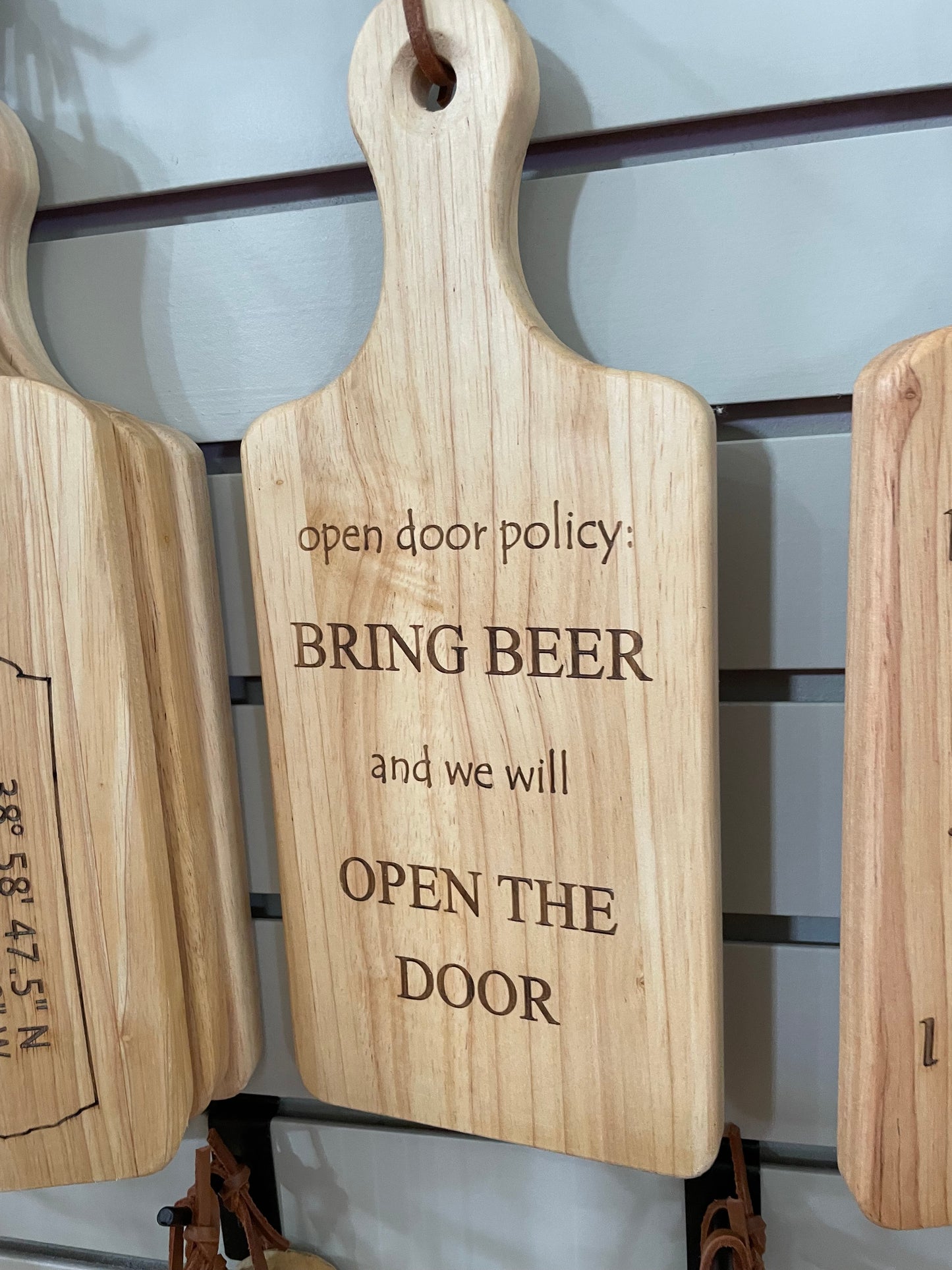 Rustic Wooden Cutting Board With Funny Engravings (Small)