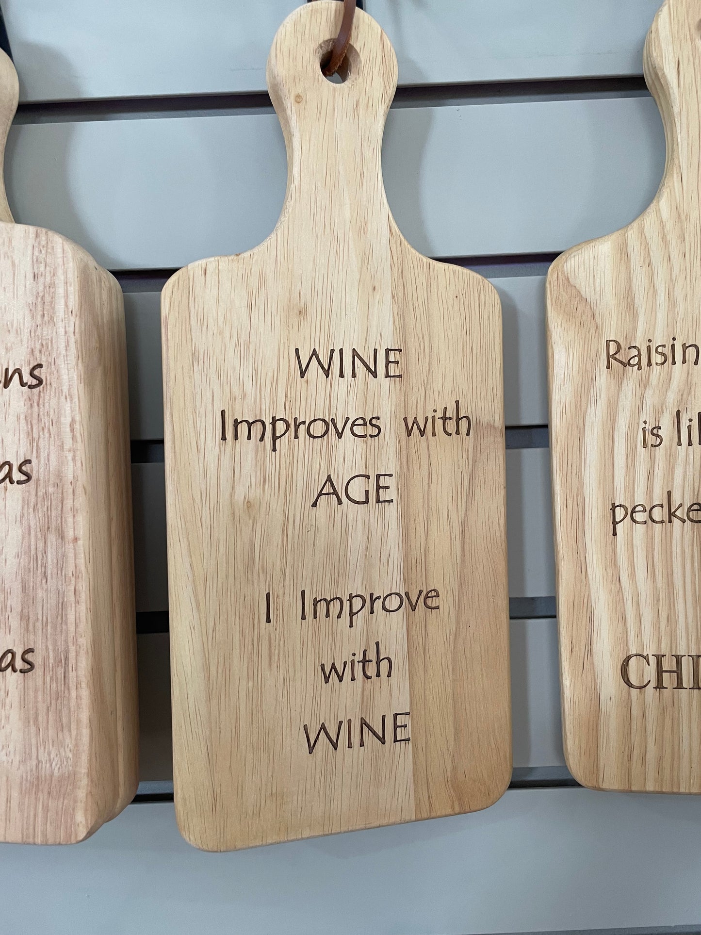 Rustic Wooden Cutting Board With Funny Engravings (Small)