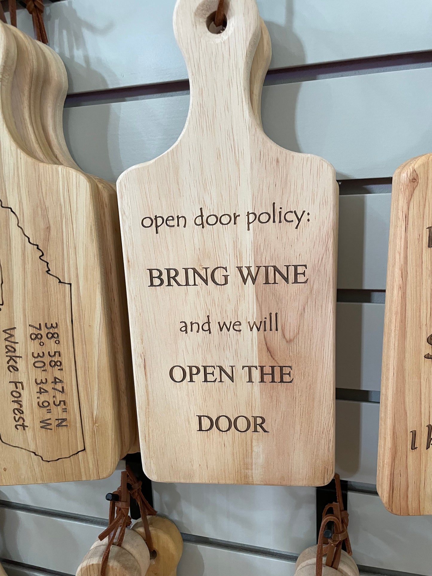 Rustic Wooden Cutting Board With Funny Engravings (Small)