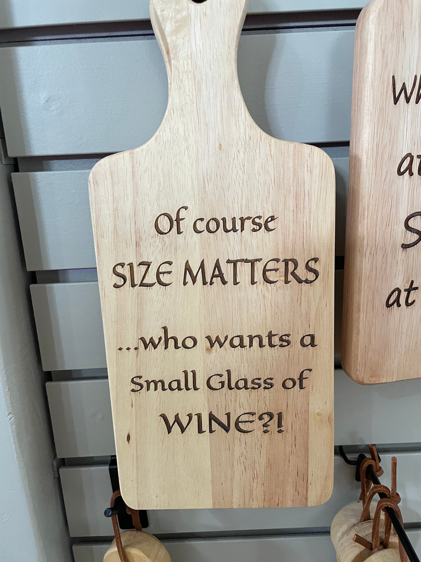 Rustic Wooden Cutting Board With Funny Engravings (Small)