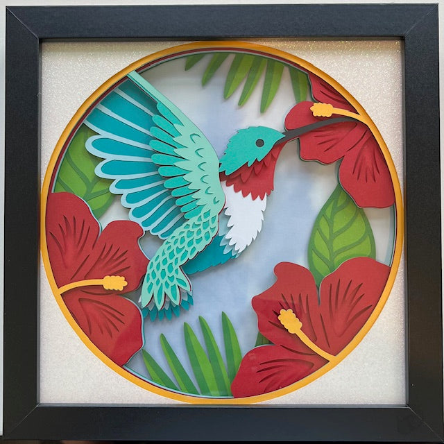 Shadow Box Paper Art 8x8”