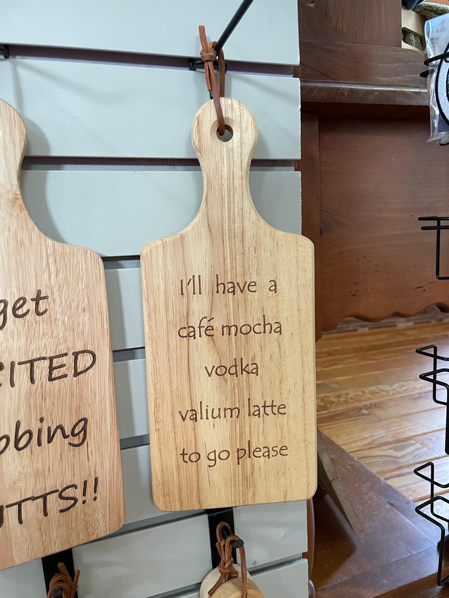 Rustic Wooden Cutting Board With Funny Engravings (Small)