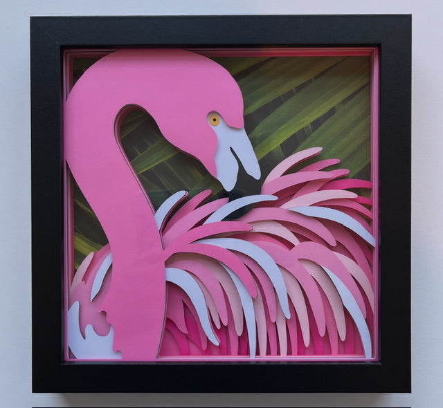 Shadow Box Paper Art 8x8”
