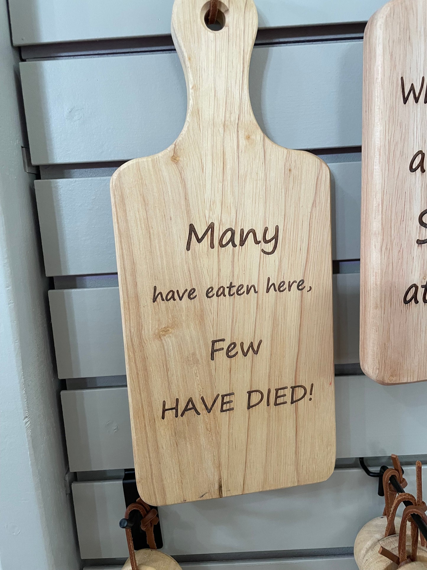 Rustic Wooden Cutting Board With Funny Engravings (Small)