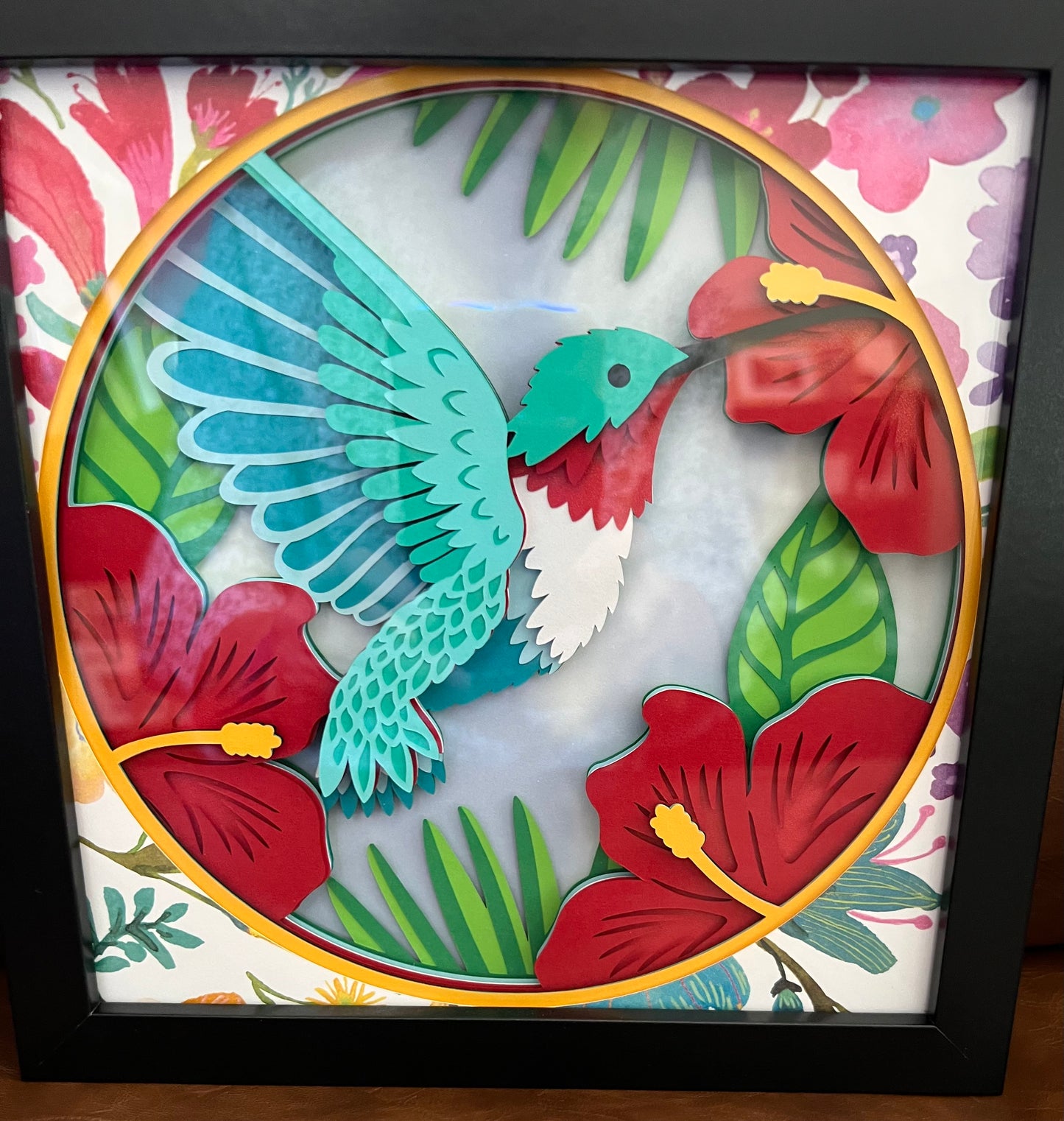 Shadow Box Paper Art 8x8”