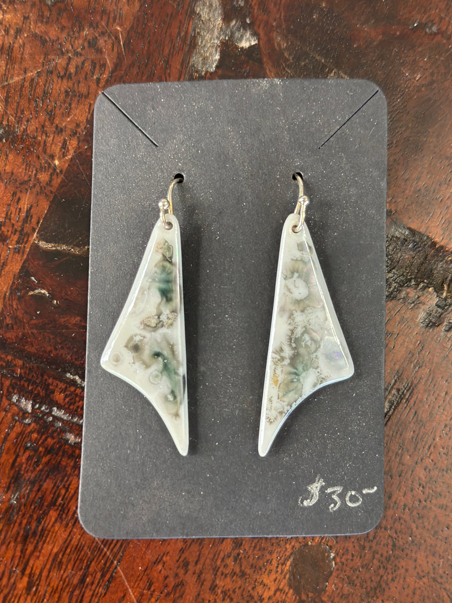 Hand Painted Porcelain Earrings