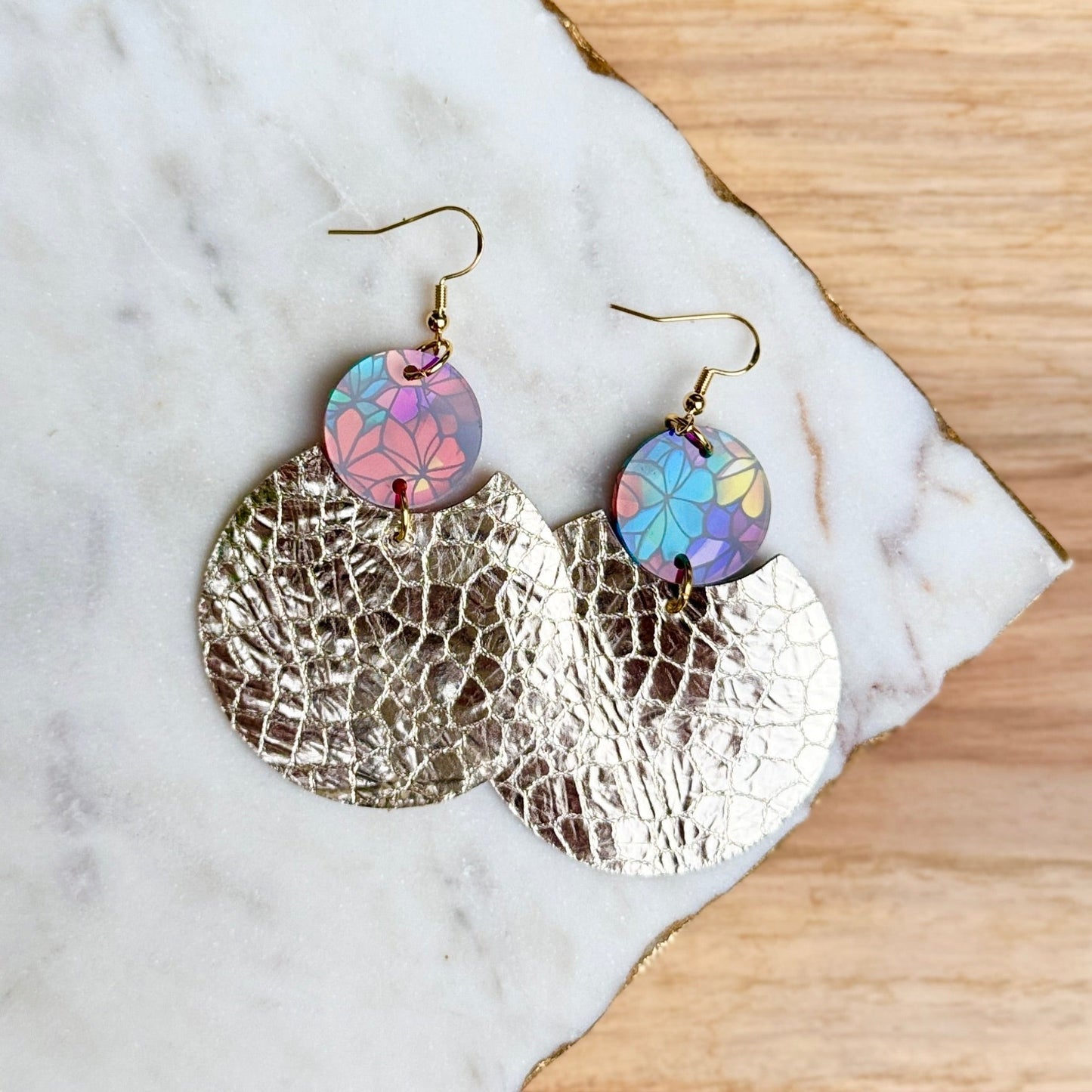 Be Like Missy - Leather + Wood Earrings