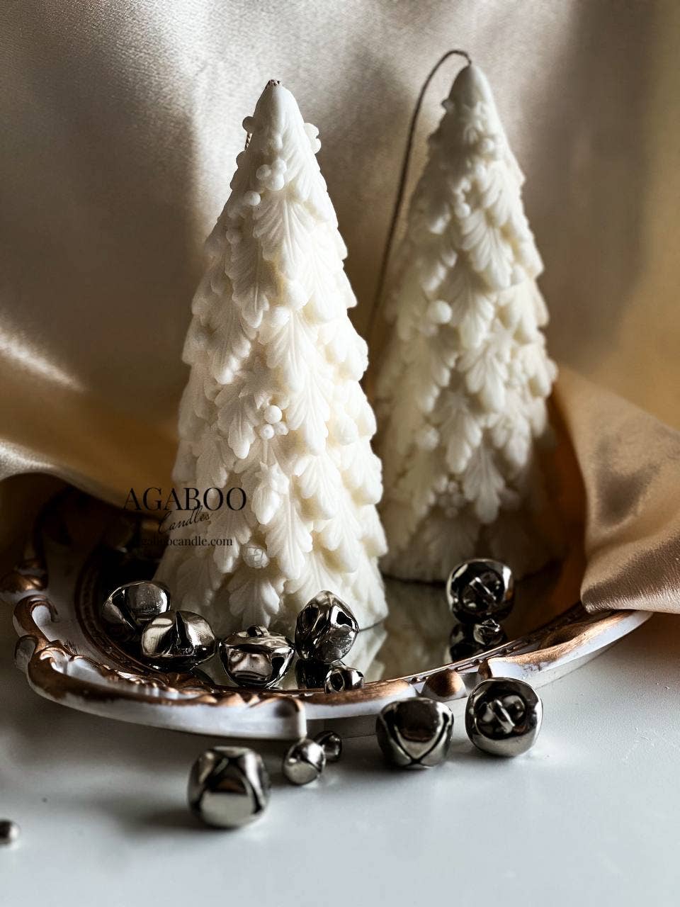 Charming Christmas Tree Candle 7x3in