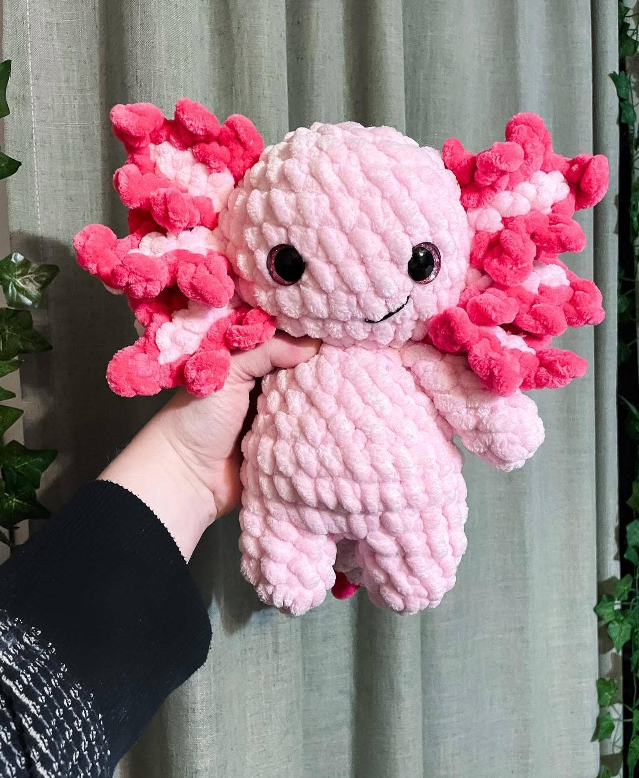 Crochet Axolotl, Axolotl Amigurumi, Handmade Stuffed Axolotl