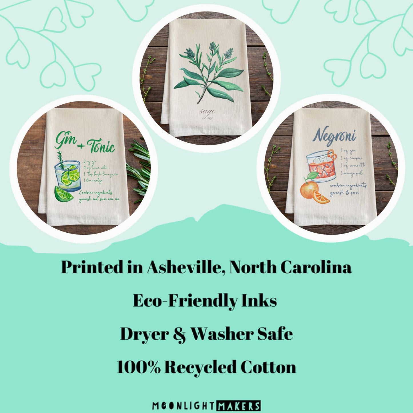 Most Wonderful Time - Watercolor Christmas Kitchen Towels