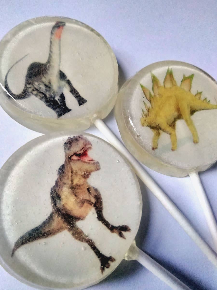 Dinosaur Lollipops, Trending Jurassic Style Edible Image
