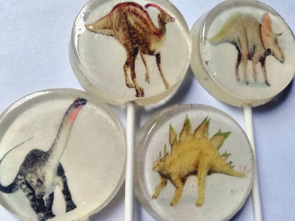 Dinosaur Lollipops, Trending Jurassic Style Edible Image