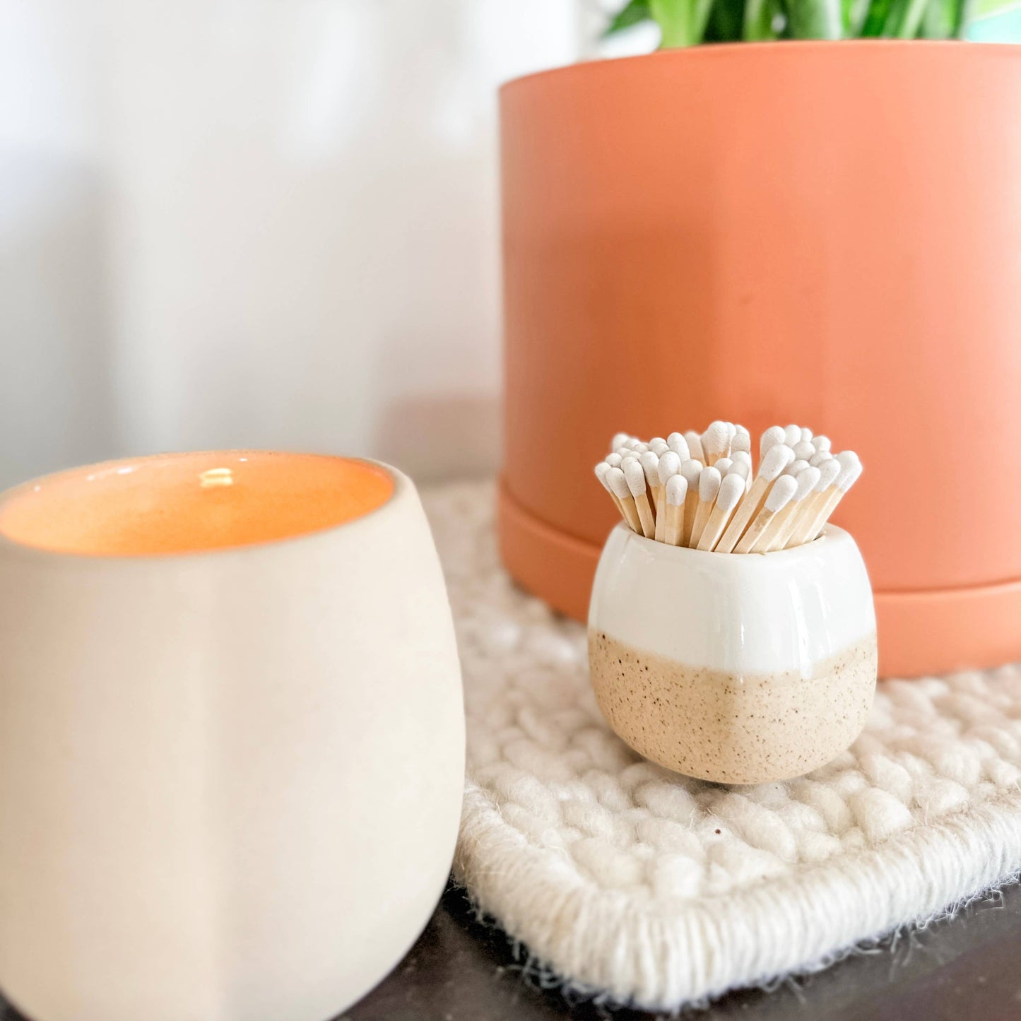 Ceramic Match Holders - With or Without Matches - 5 Colors