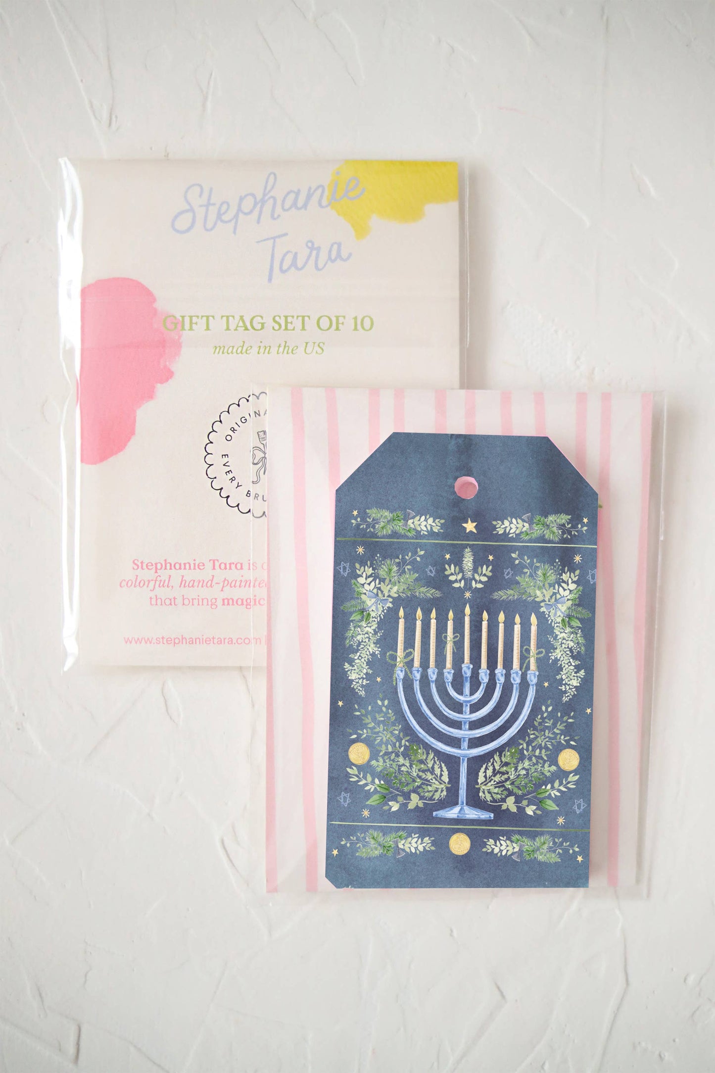 Hanukkah gift tag set, Christmas, gift wrap supplies