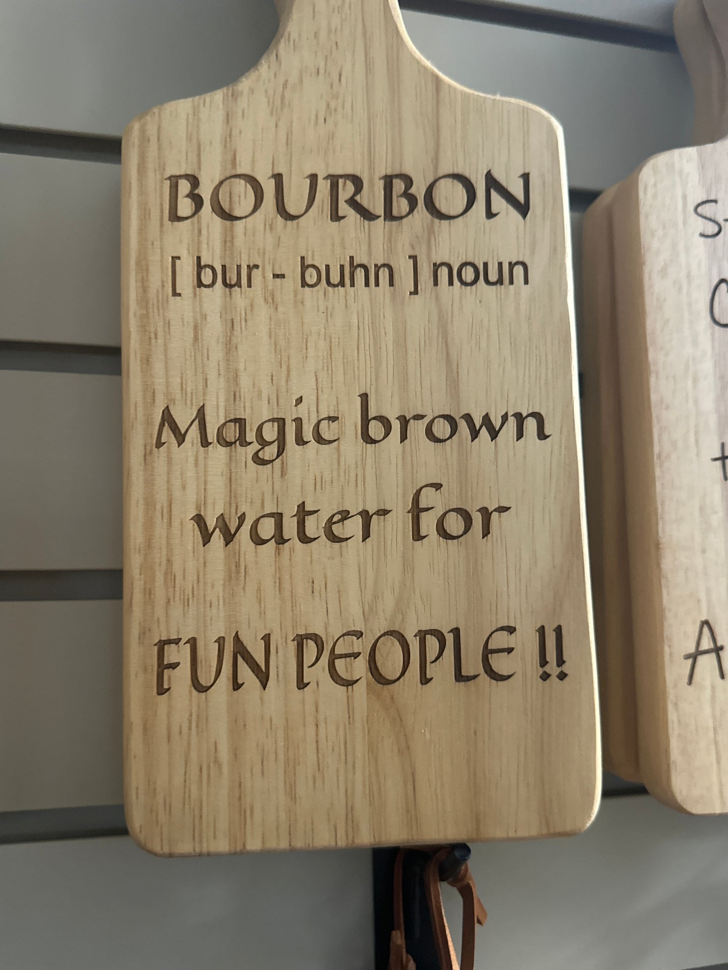 Rustic Wooden Cutting Board With Funny Engravings (Small)