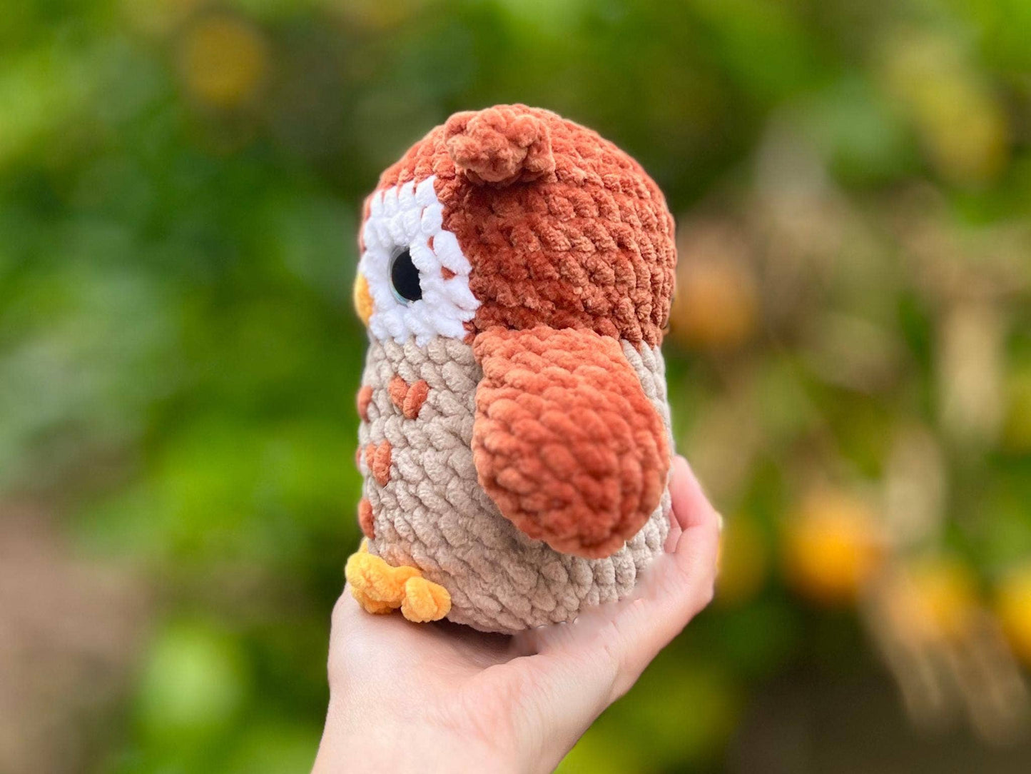 Crochet Funny Owl, Handmade Owl Decor Desk, Cute Owl Gift