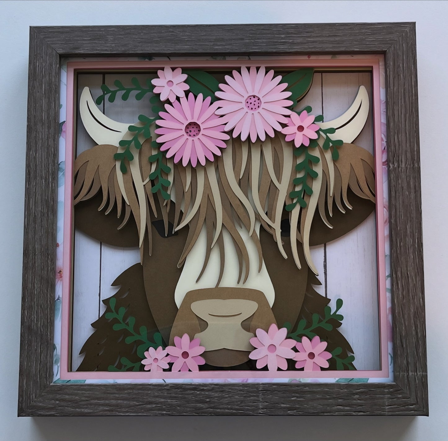 Shadow Box Paper Art 8x8”