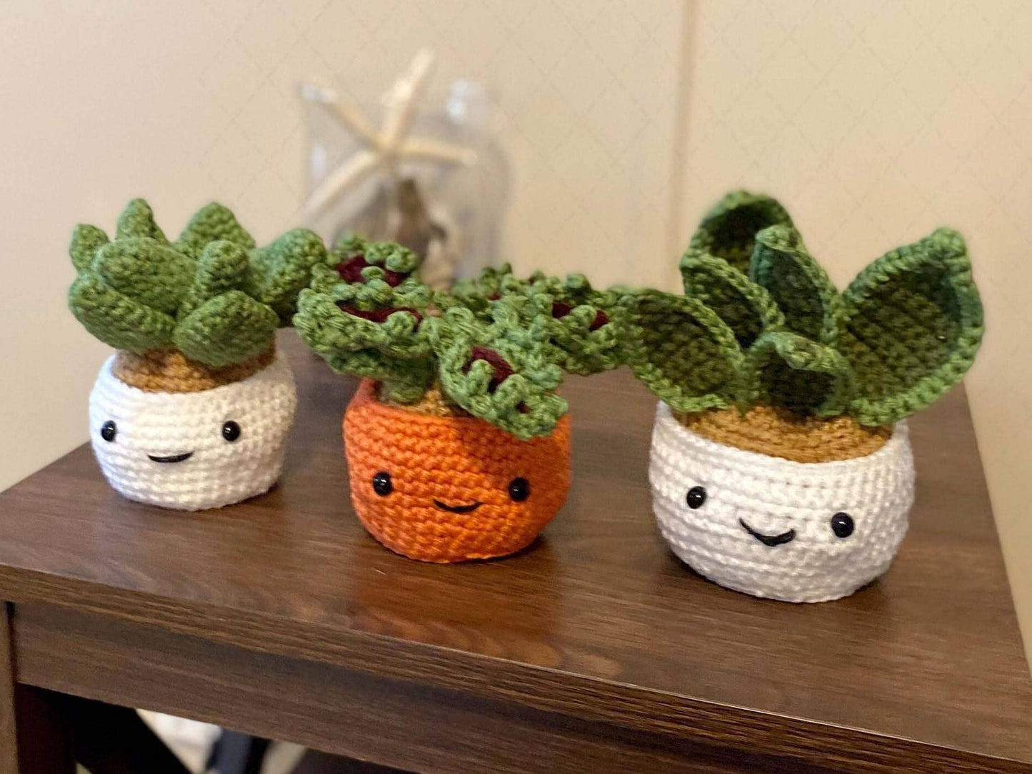 Crochet Succulent Plant, Amigurumi - Snake Plant Design