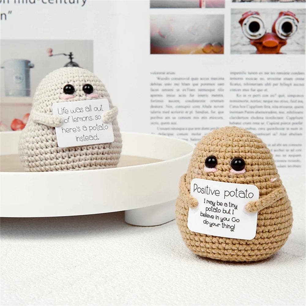 Handmade Crochet Positive Potato, Cute Amigurumi Potato