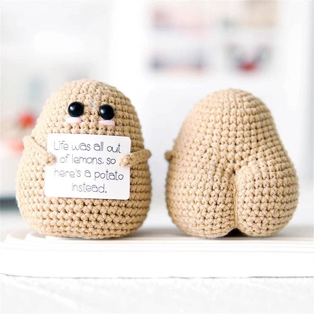 Handmade Crochet Positive Potato, Cute Amigurumi Potato