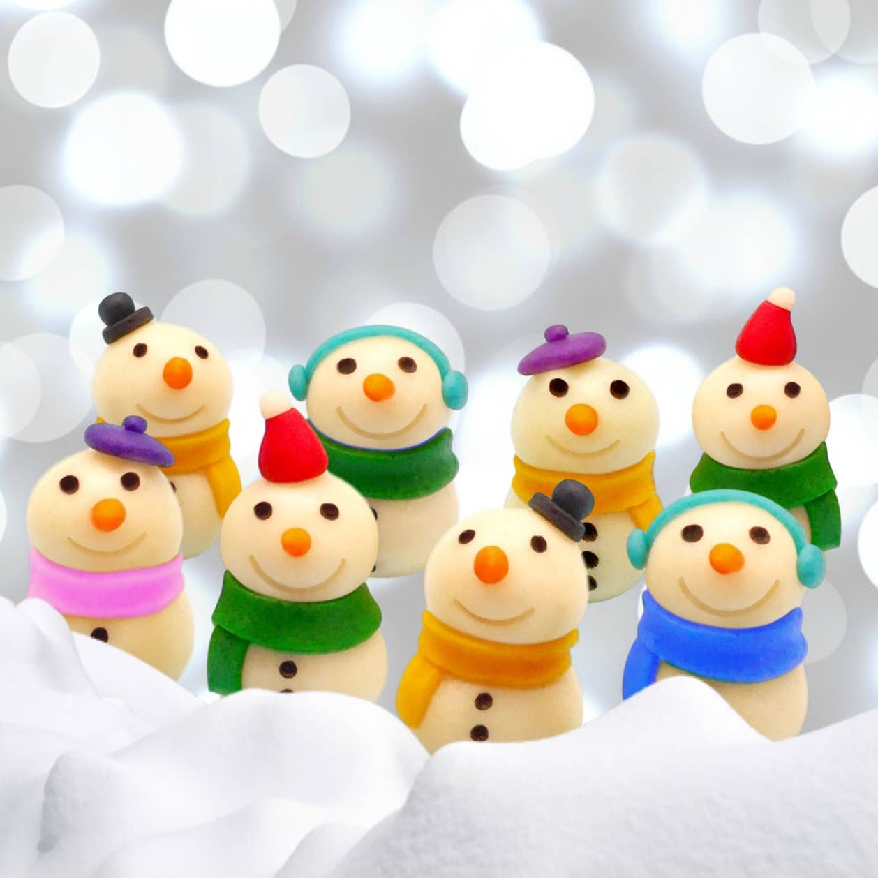 Gourmet Marzipan Christmas & Winter Candy Snowmen - LIMITED