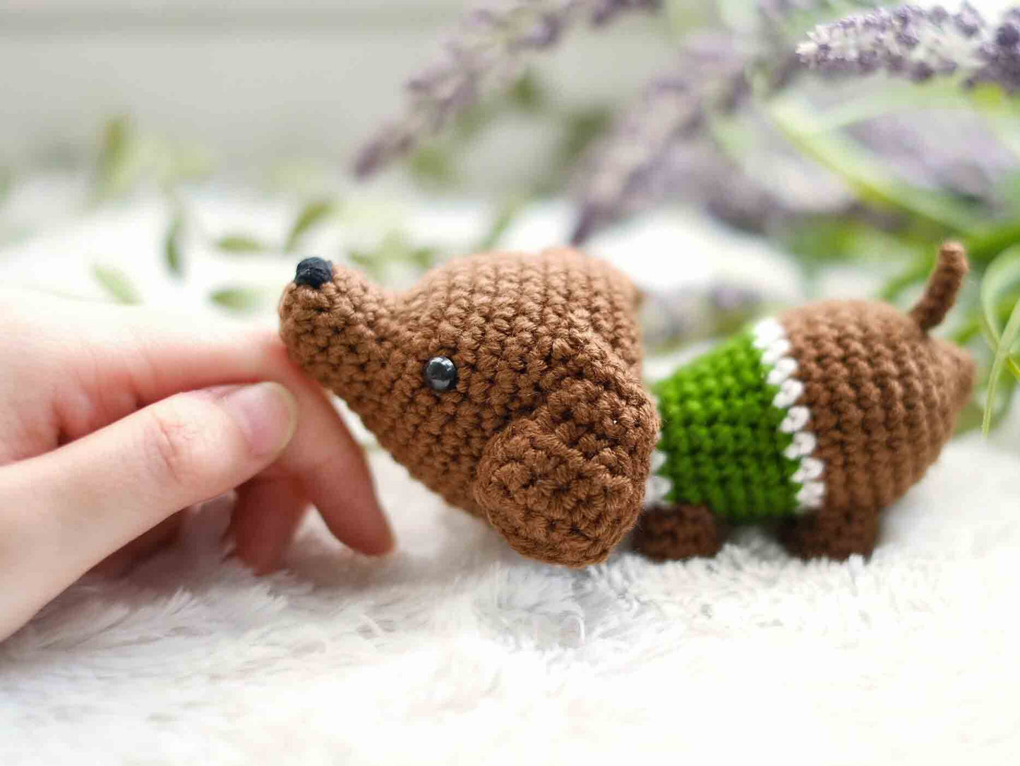 Crochet The Dachshund Dog, Amigurumi Dog, Handmade Plushie