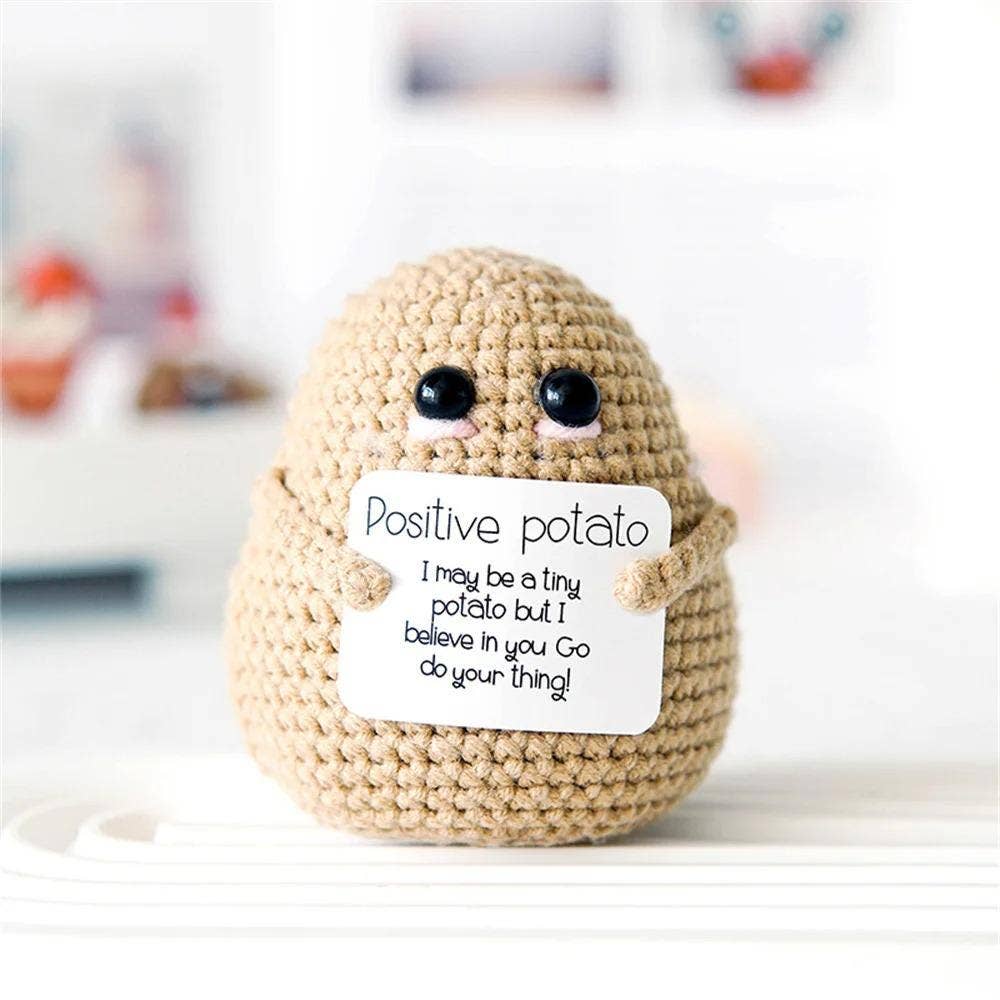 Handmade Crochet Positive Potato, Cute Amigurumi Potato