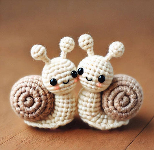 Tiny Snail Crochet, Amigurumi Mini Snail Animal, Cute Snail