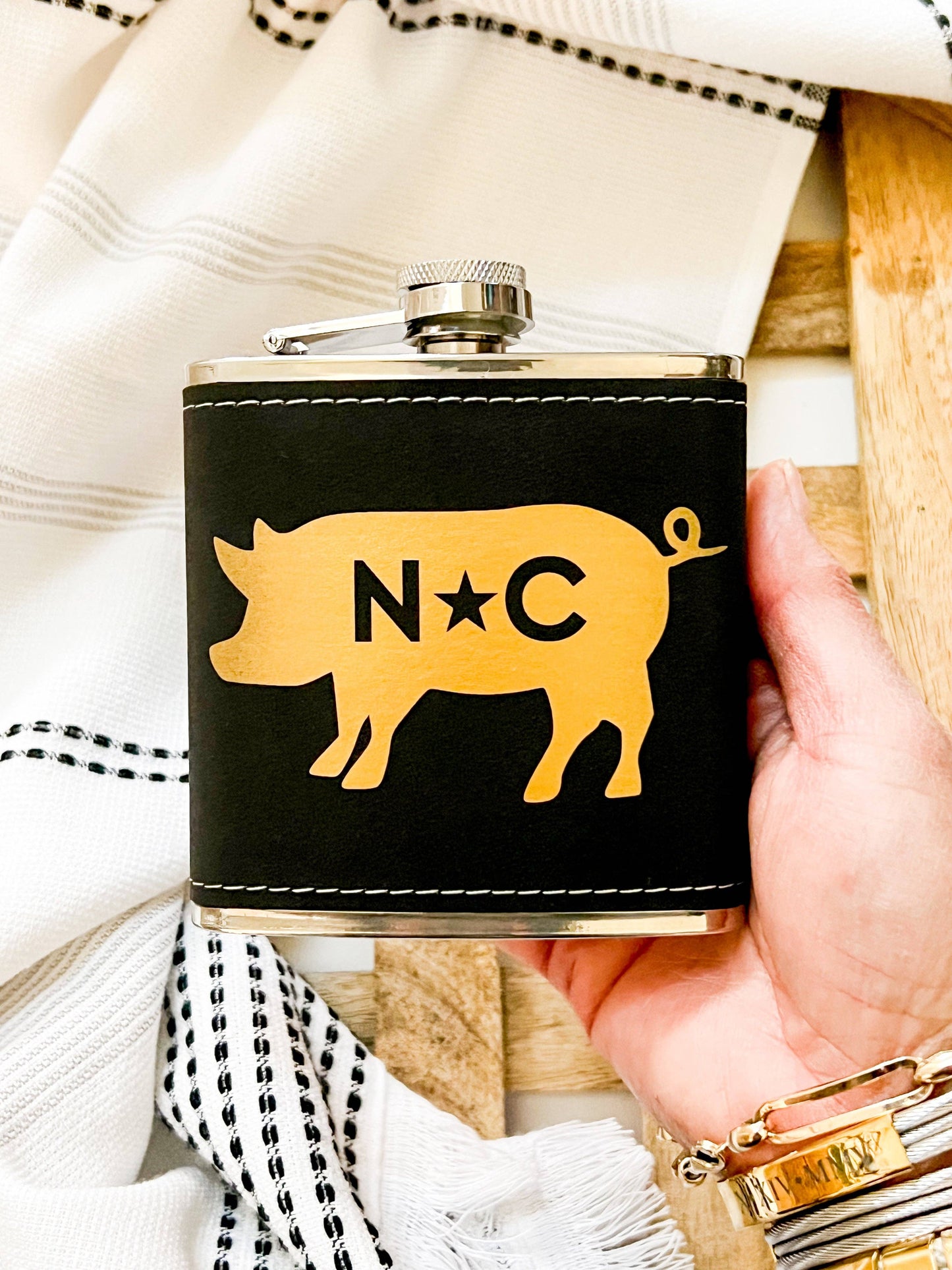 NC Pig Leather Flask