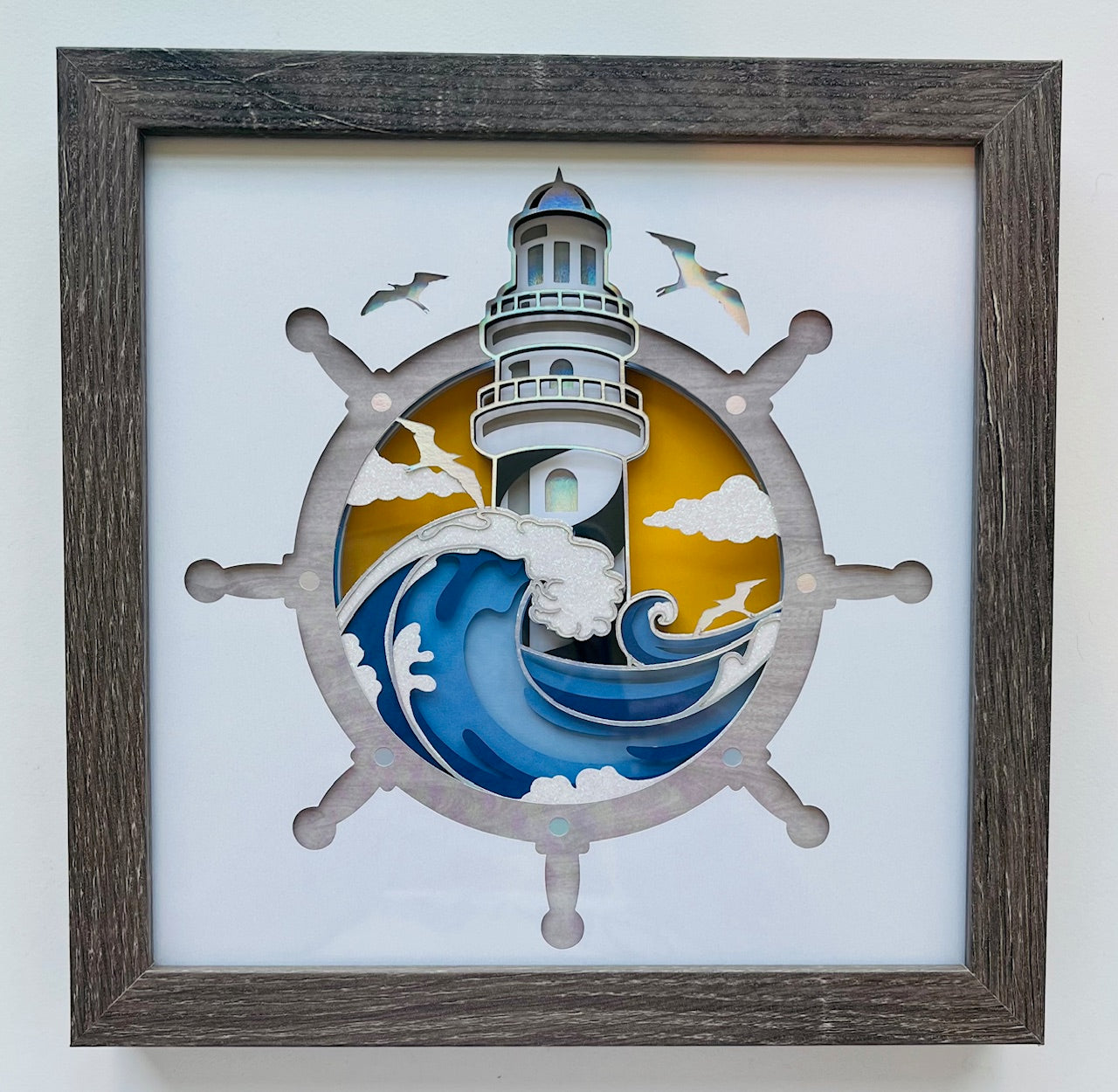 Shadow Box Paper Art 8x8”