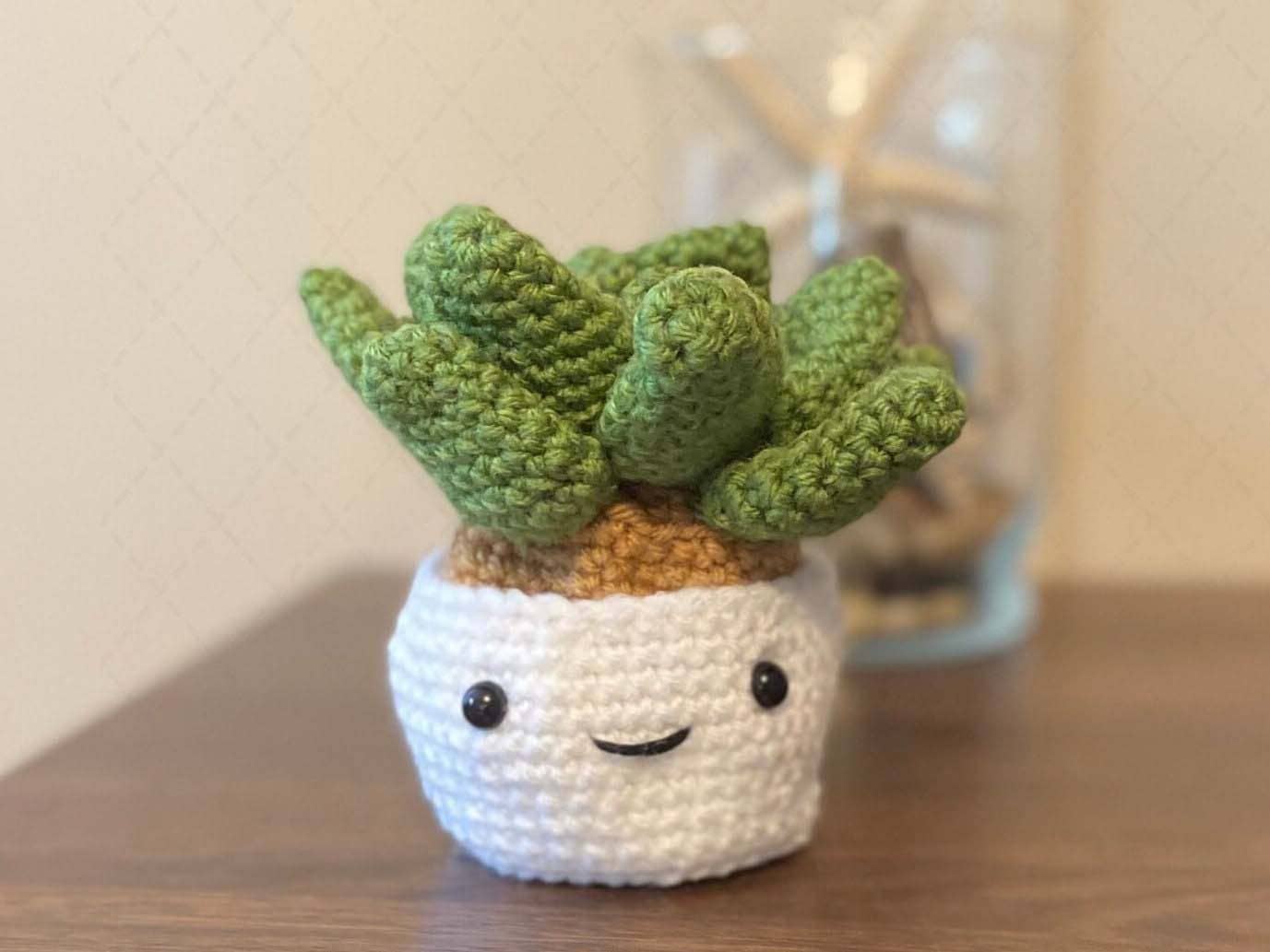 Crochet Succulent Plant, Amigurumi - Snake Plant Design
