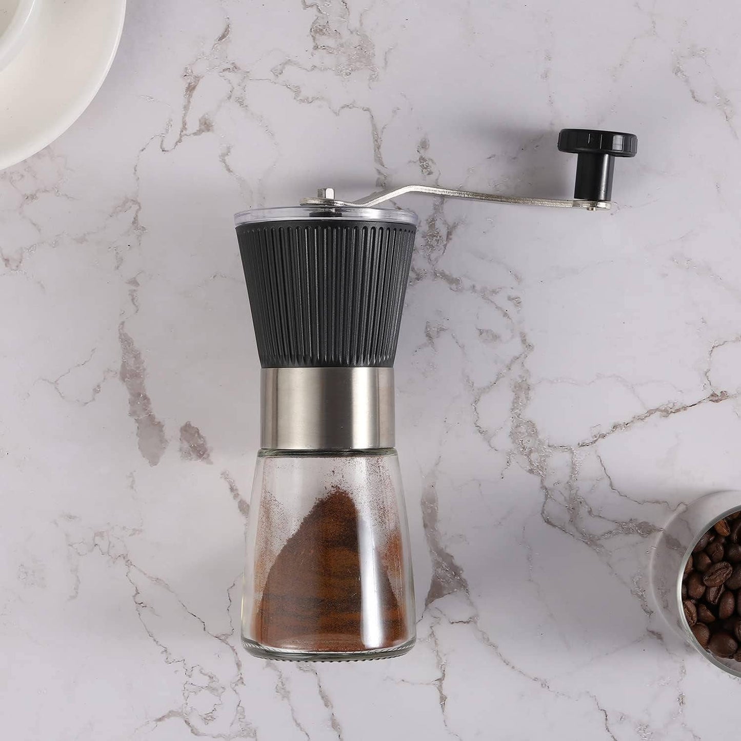 Hand Grinder Coffee Mill with Adjustable Conical Ceramic Bur