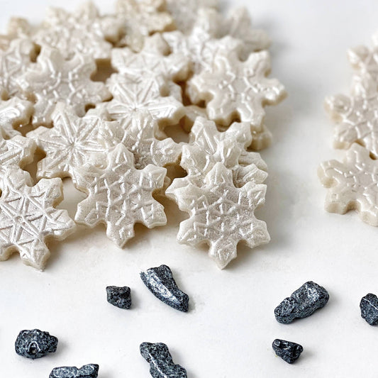 Gourmet Marzipan Christmas & Winter Candy Snowflakes