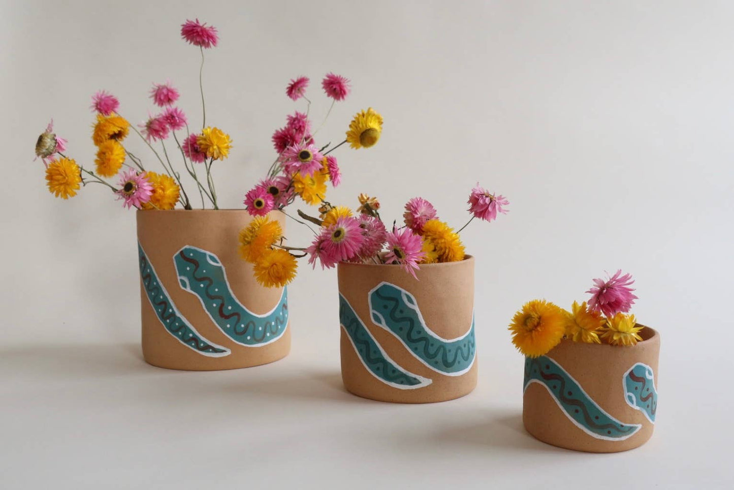 Colorful Snake Planter  