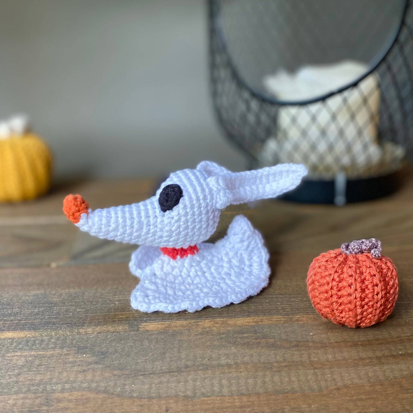 Ghost Dog Crochet, Amigurumi Ghost, Handmade Halloween Decor