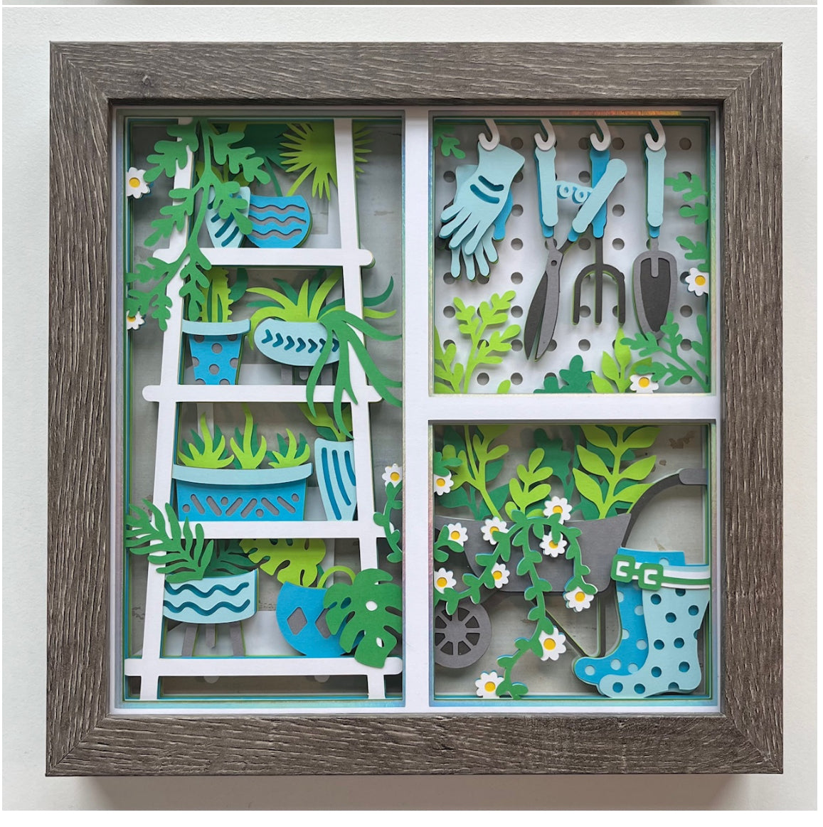 Shadow Box Paper Art 8x8”