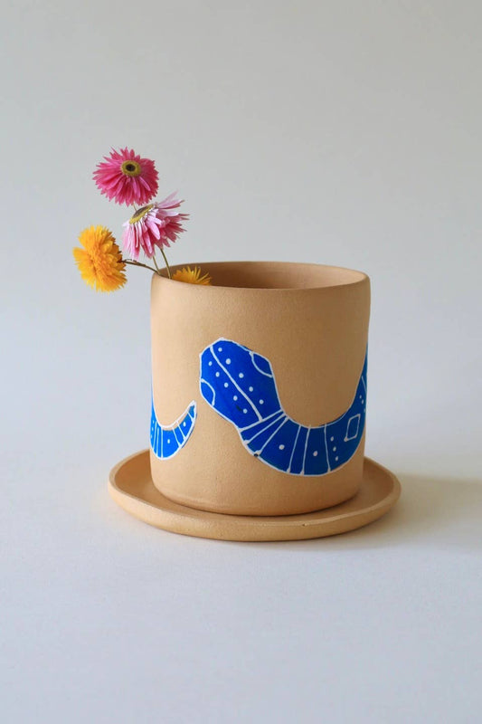 Colorful Snake Planter  