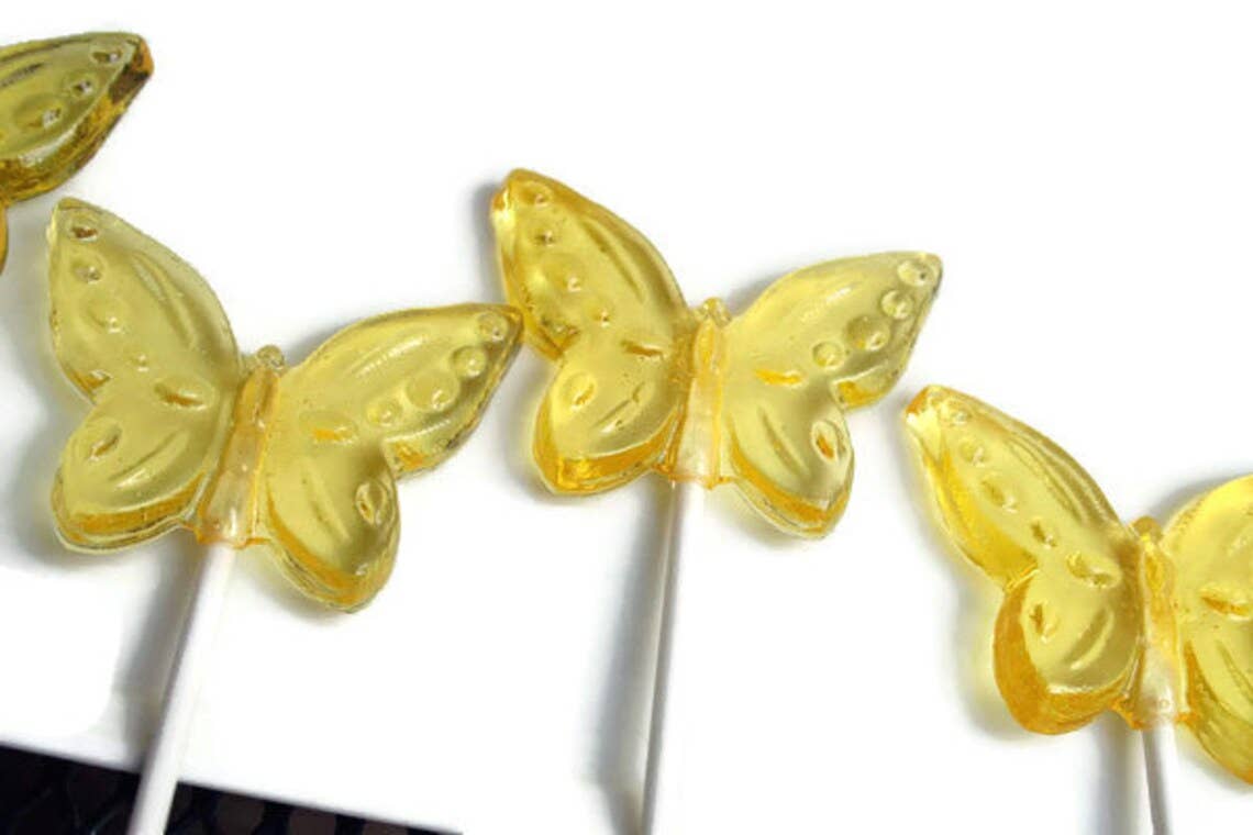 Large Butterfly Lollipops in Various Colors