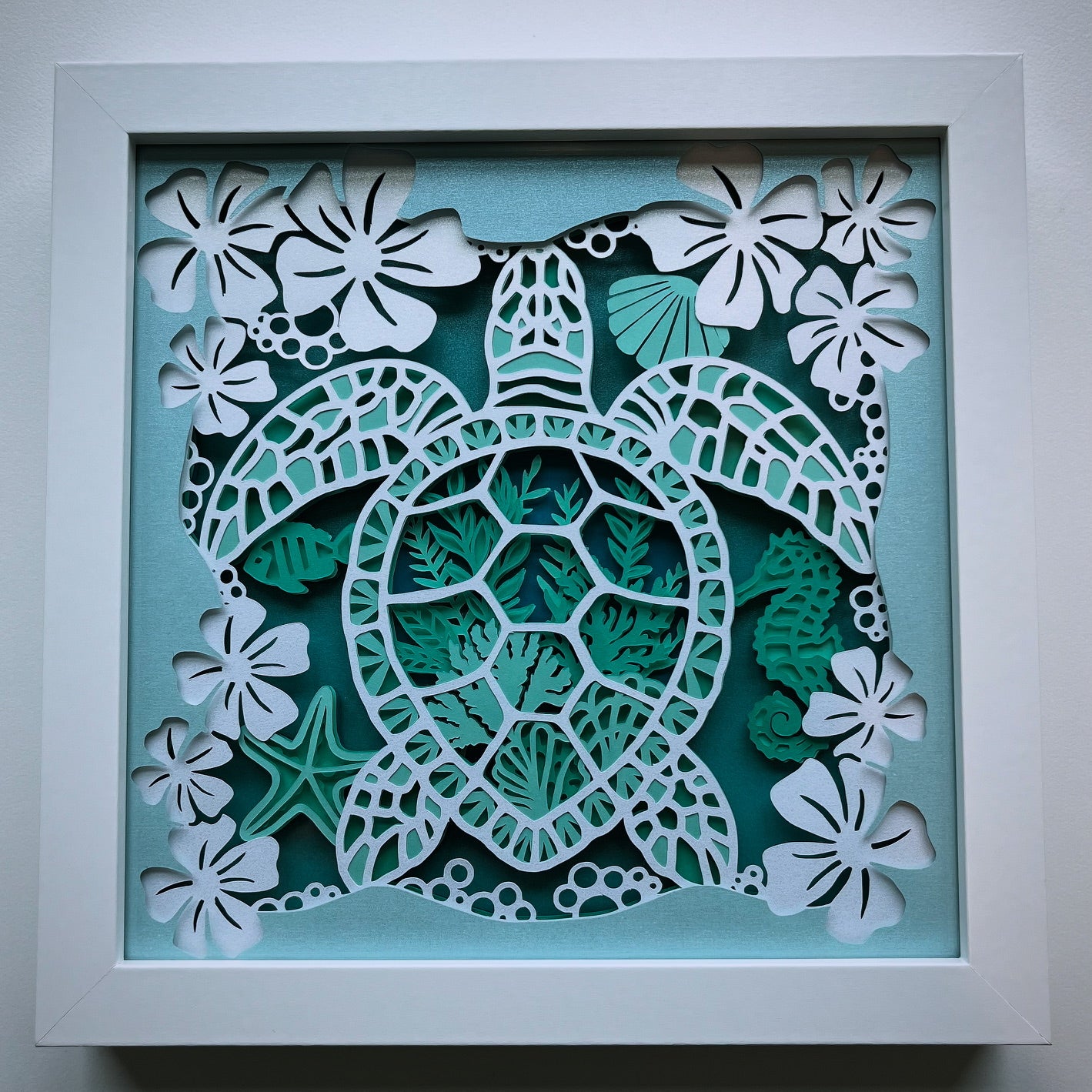 Shadow Box Paper Art 8x8”