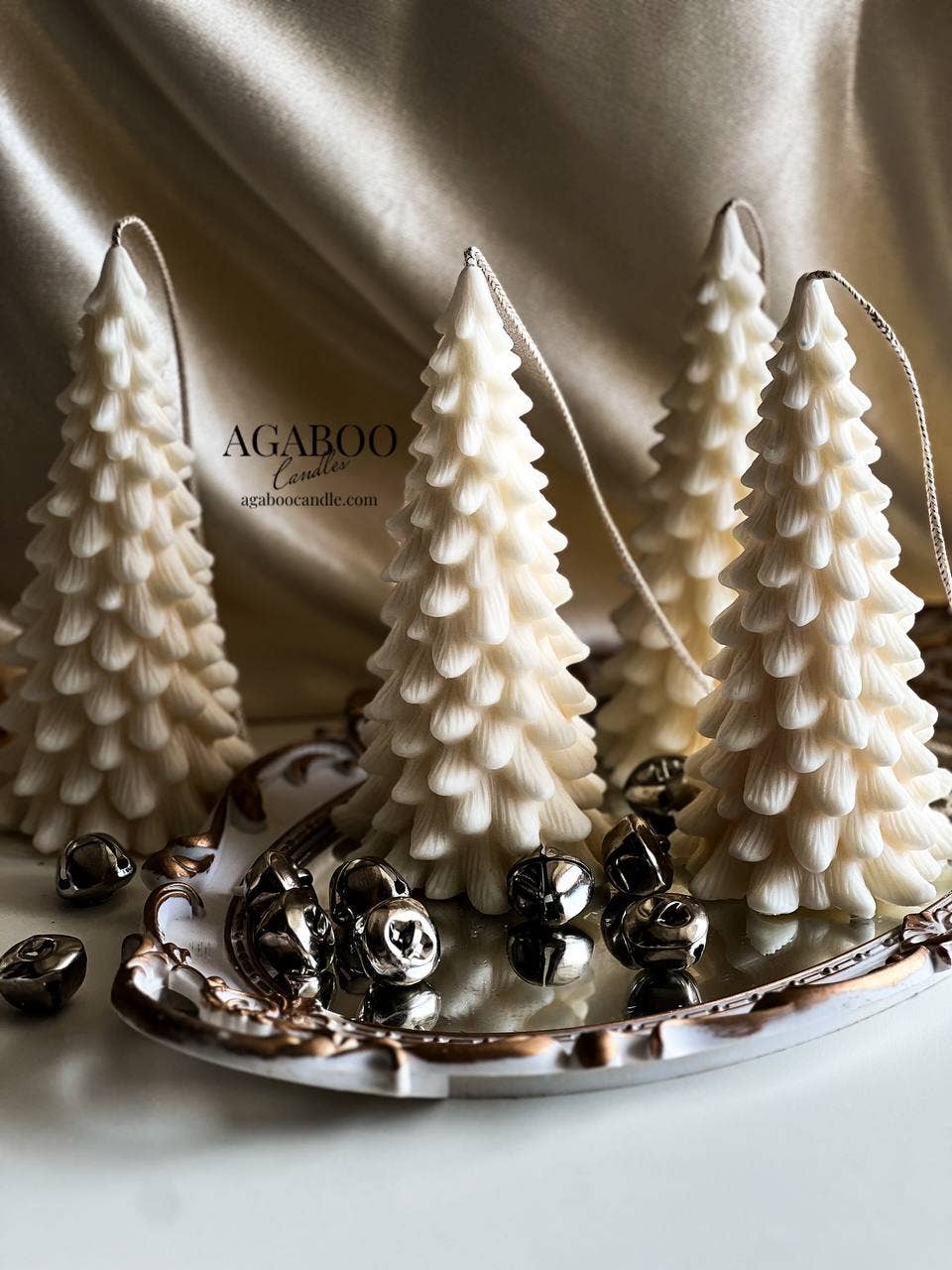 Elegant Large Christmas Tree Candle 7x3.5in