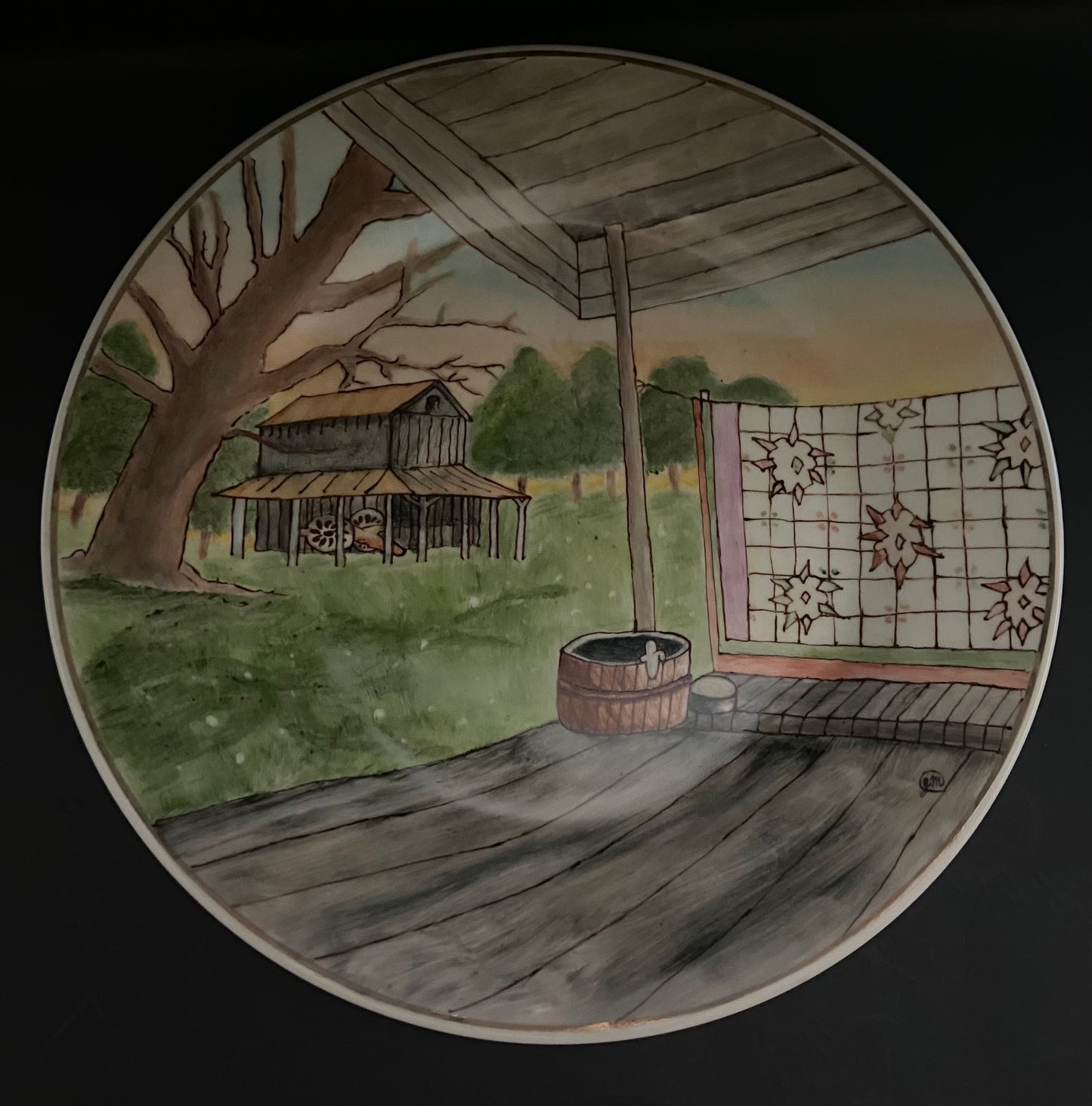 Handpainted Porcelain Plate