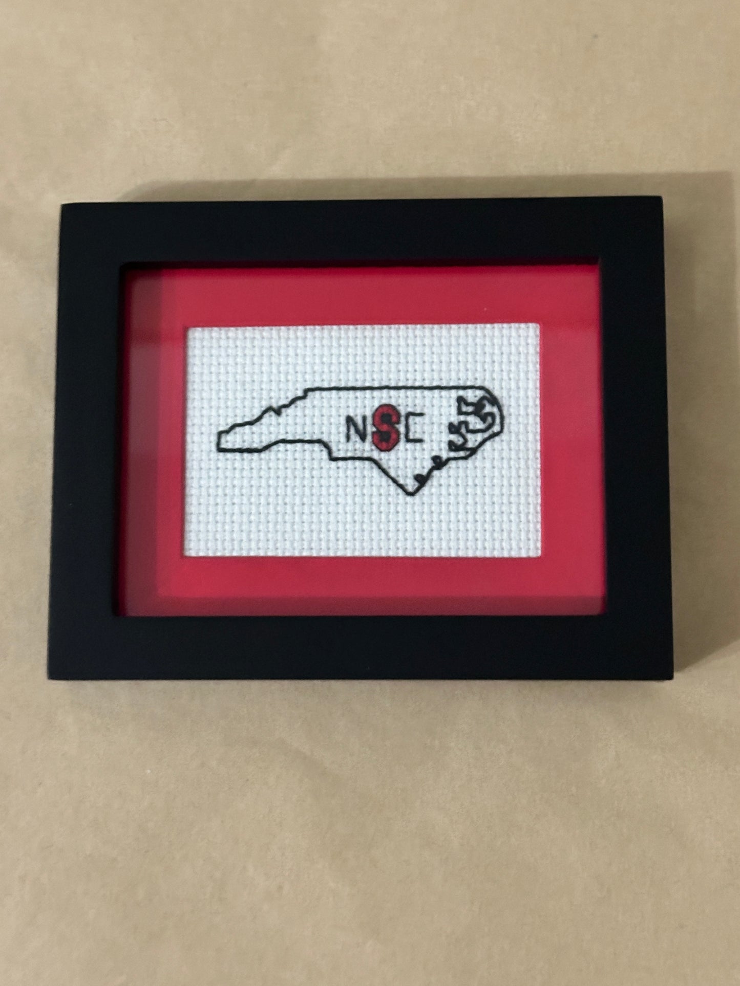 Handmade cross stitch art $25